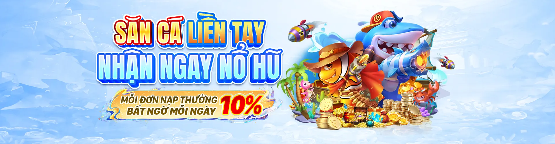 Sảnh bắn cá trực tuyến hubet vip với đồ họa sống động và cá đa dạng