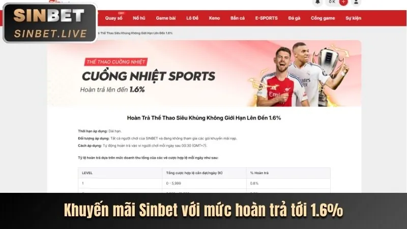 Sân tennis với vận động viên đang giao bóng, logo hubet vip